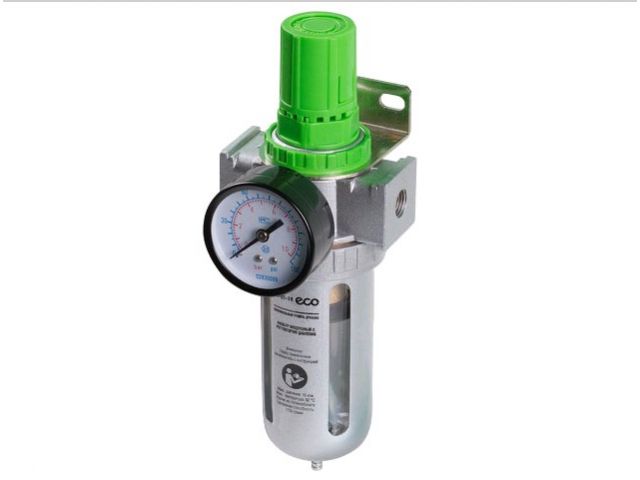 Фильтр воздушный ECO AU-01-14 с регулятором давления, 1/4", 1750 л/мин, 20 мкм