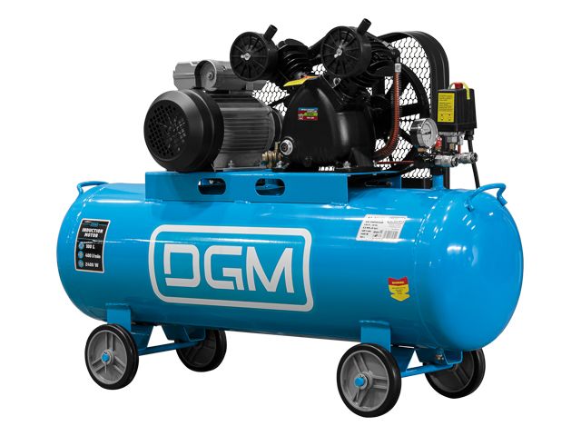 Компрессор DGM AC-2100B (DG2720-2) ременной масляный, 400 л/мин, 8 атм, ресивер 100 л, 2,4 кВт, 230 В